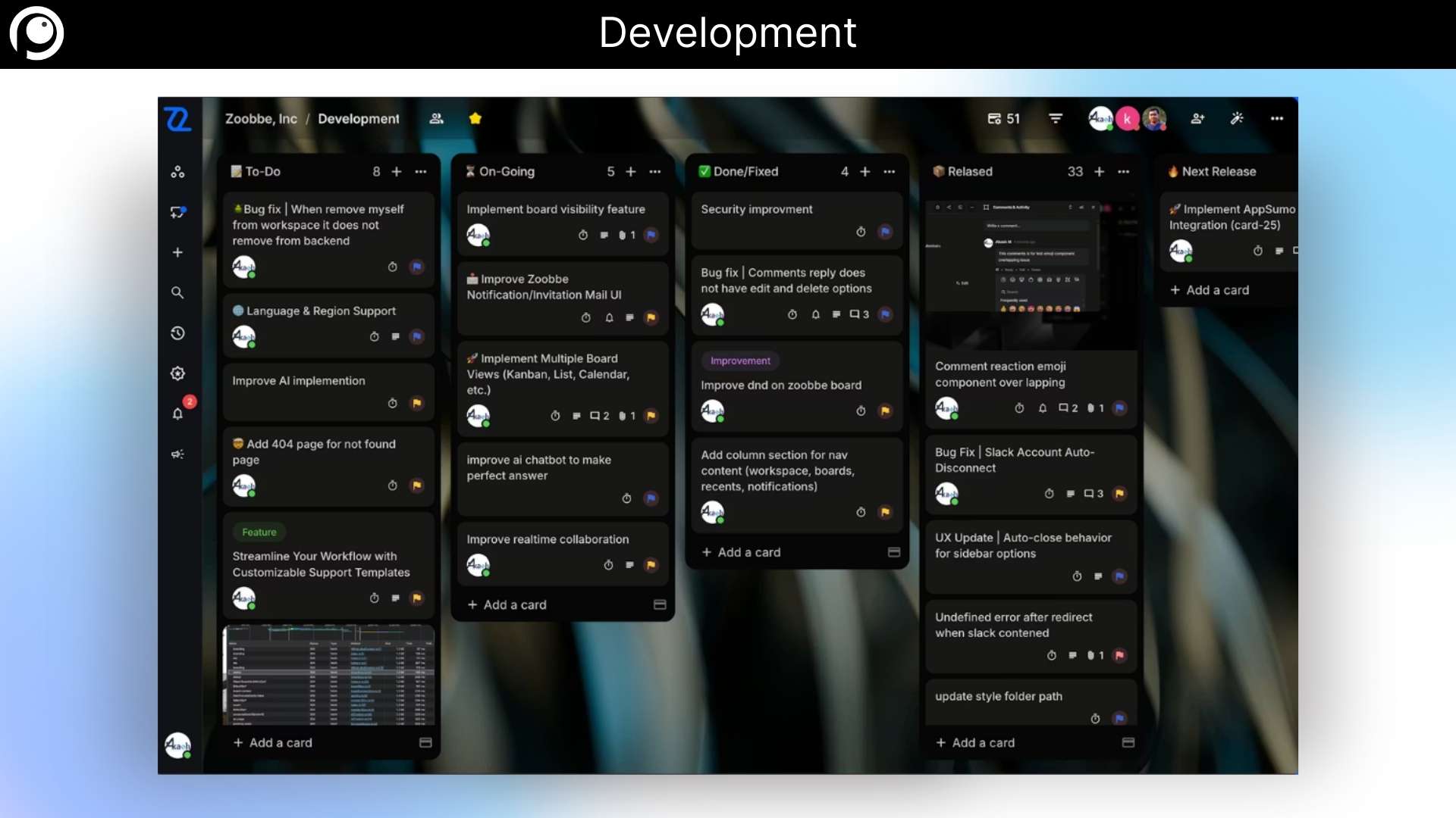 Team productivity and collaboration software