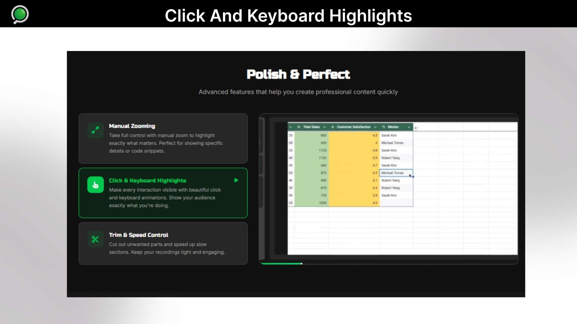 Screen recording software