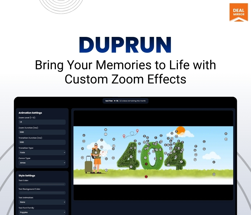 Create zoom transition videos from images using Duprun
