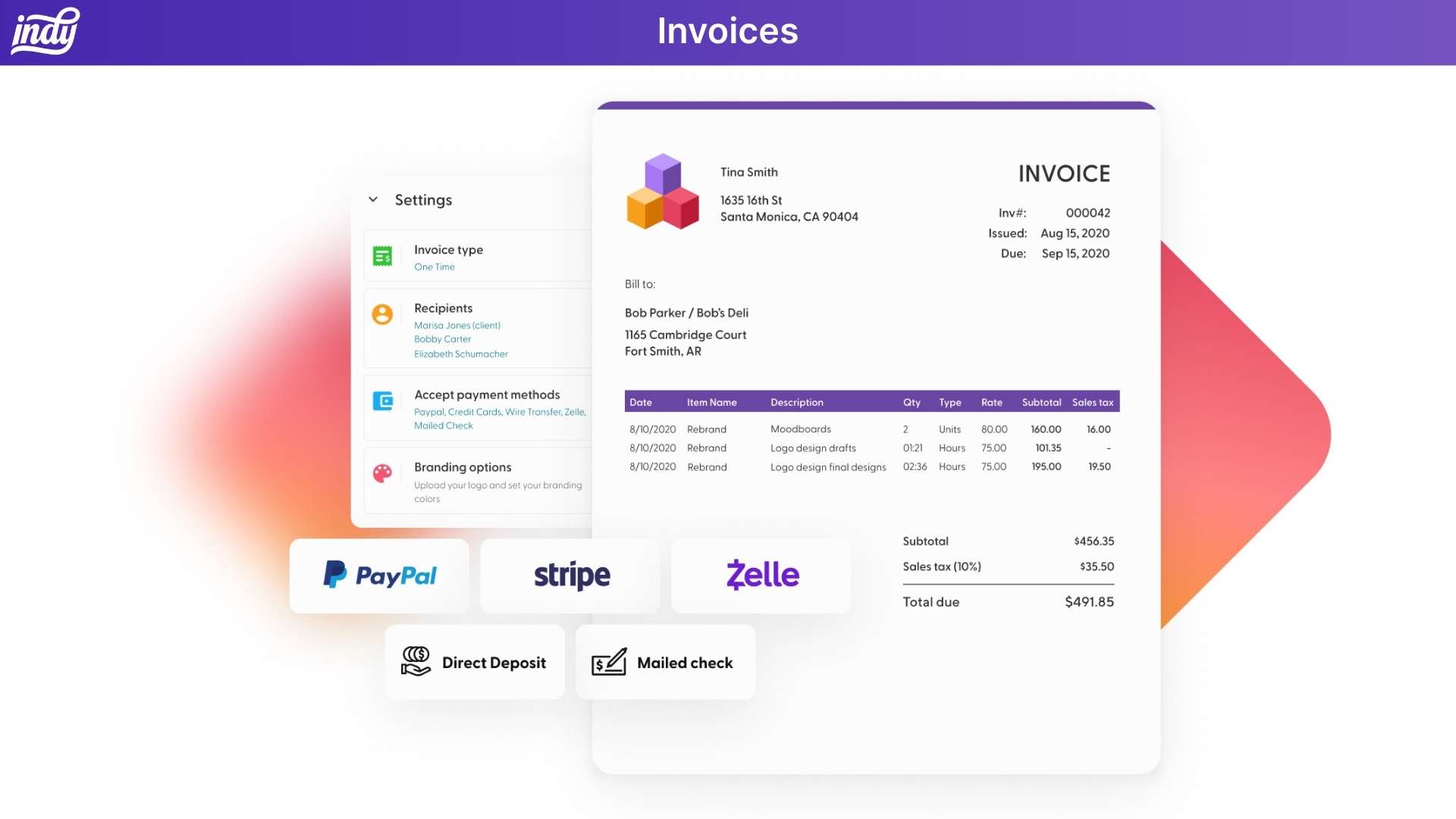 Indy invoicing tool 