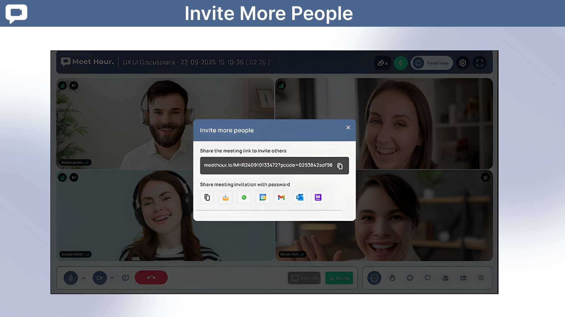 Virtual meeting app
