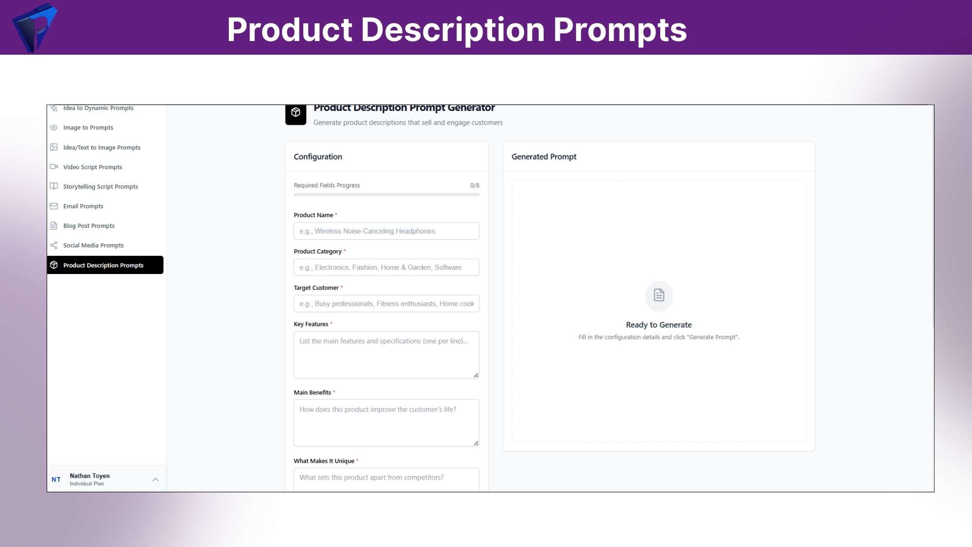 Smart prompt generation tool