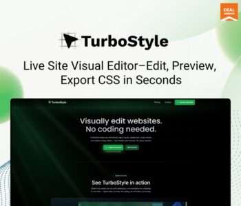 TurboStyle: a no-code website editor for real-time webpage editing with presets, responsive view modes, and one-click CSS export features