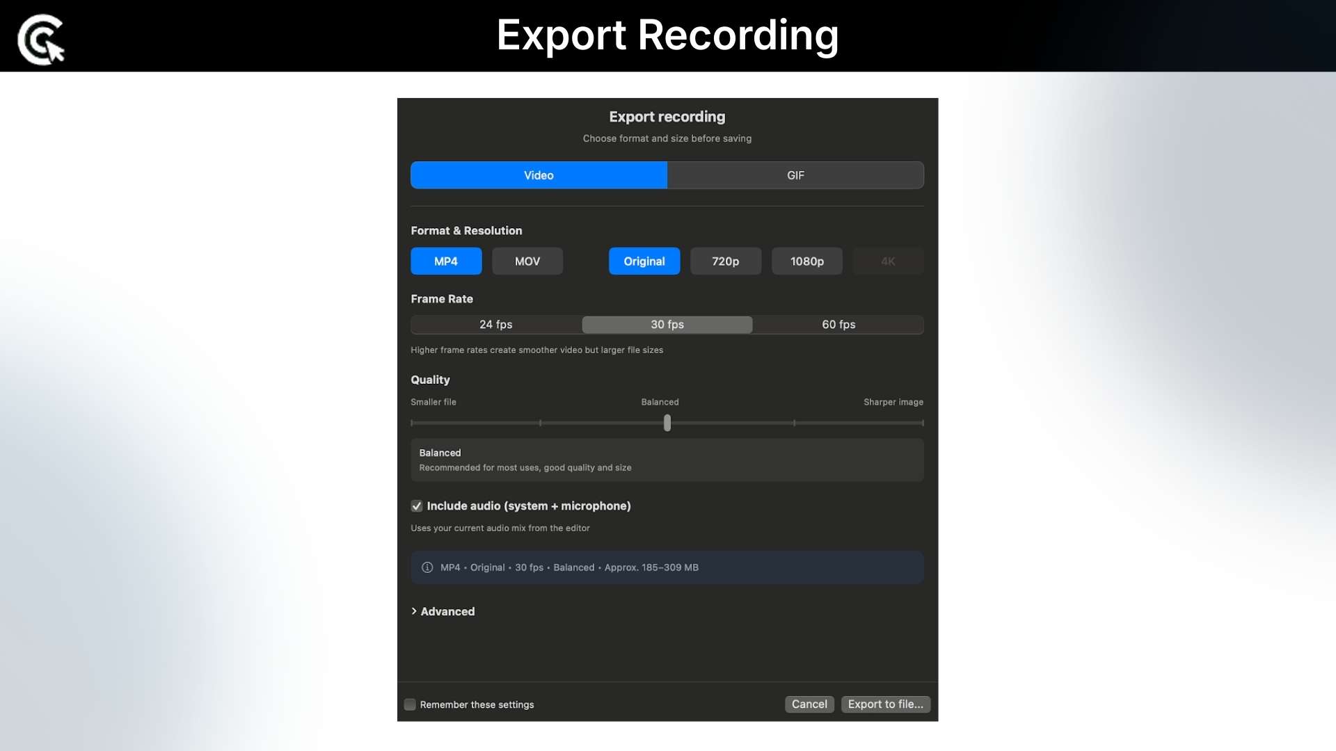screen recorder tool for MacBook Pro