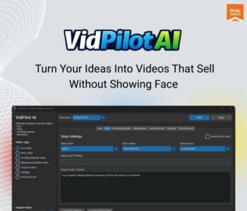 VidPilot AI video generator for faceless videos, short reels and promotional marketing content