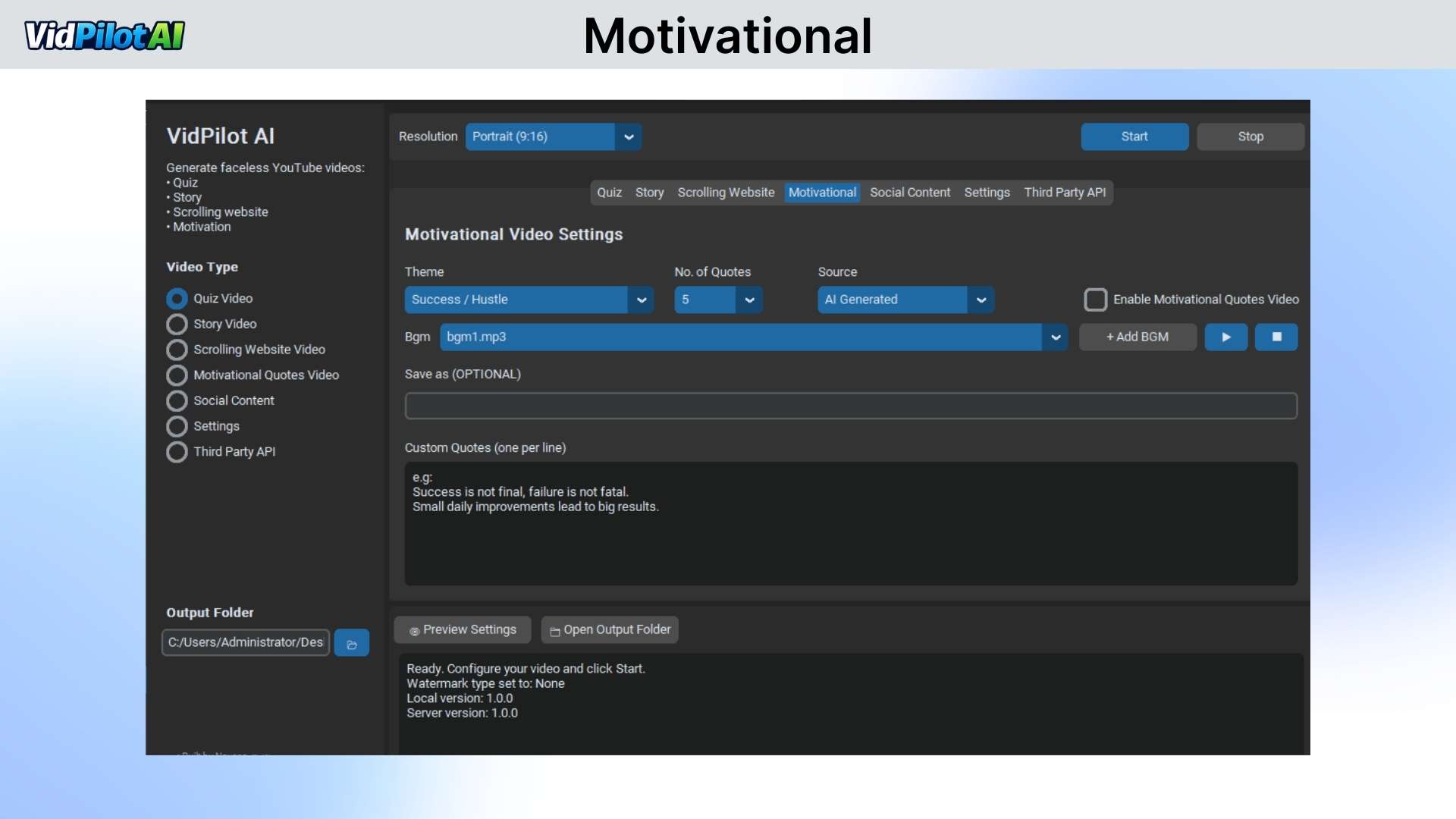 AI faceless video creation tool