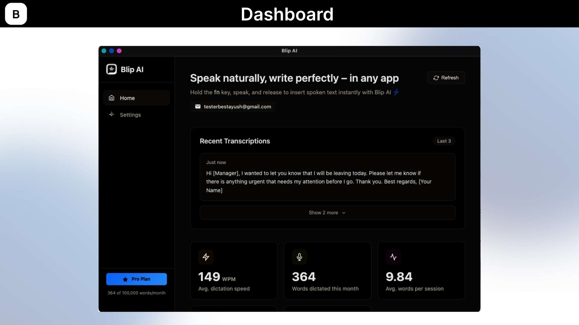 Voice-to-text software