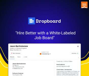 DropBoard talent acquisition software dashboard with white-label ATS for small and medium businesses