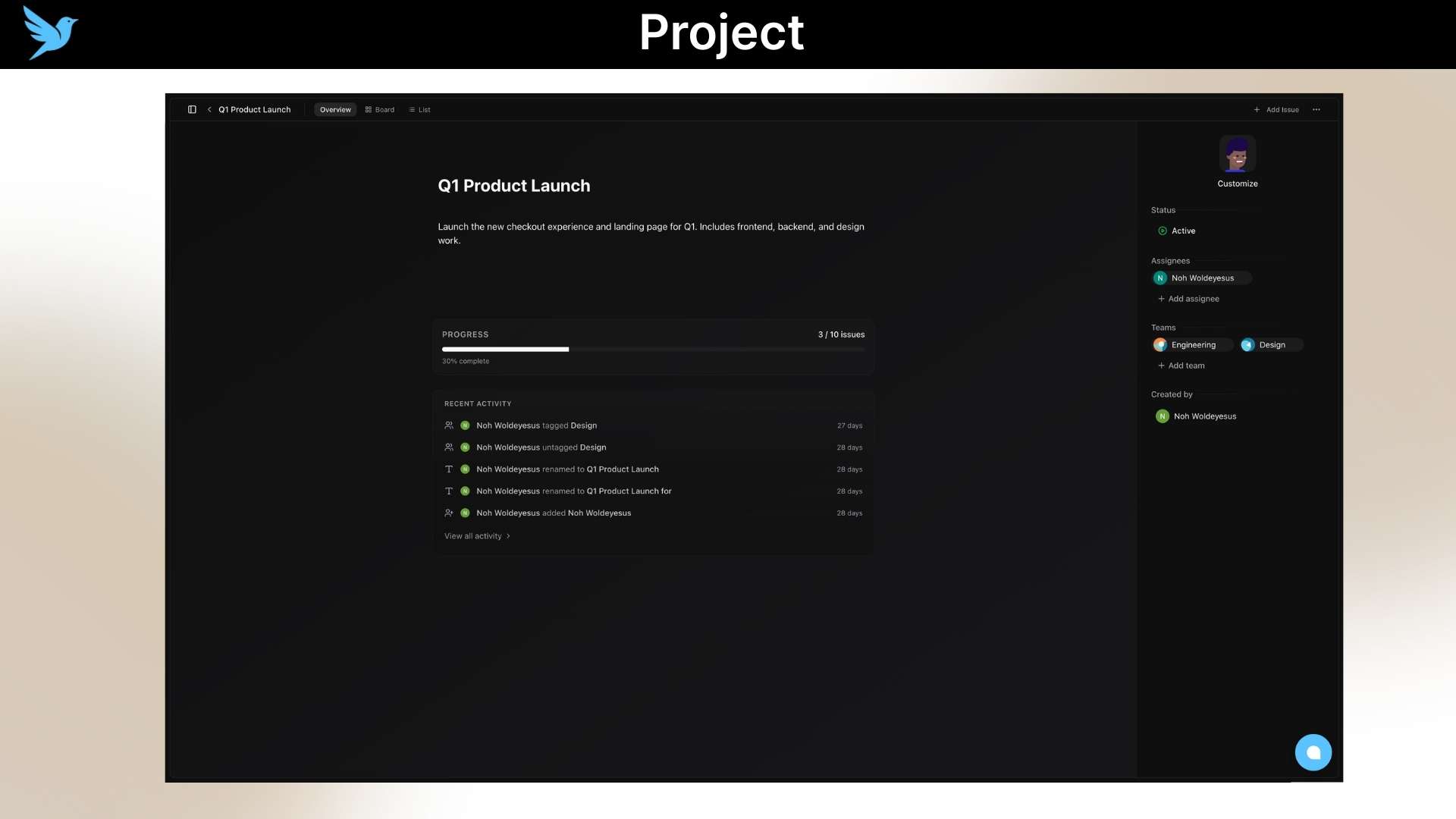 Project tracking software 