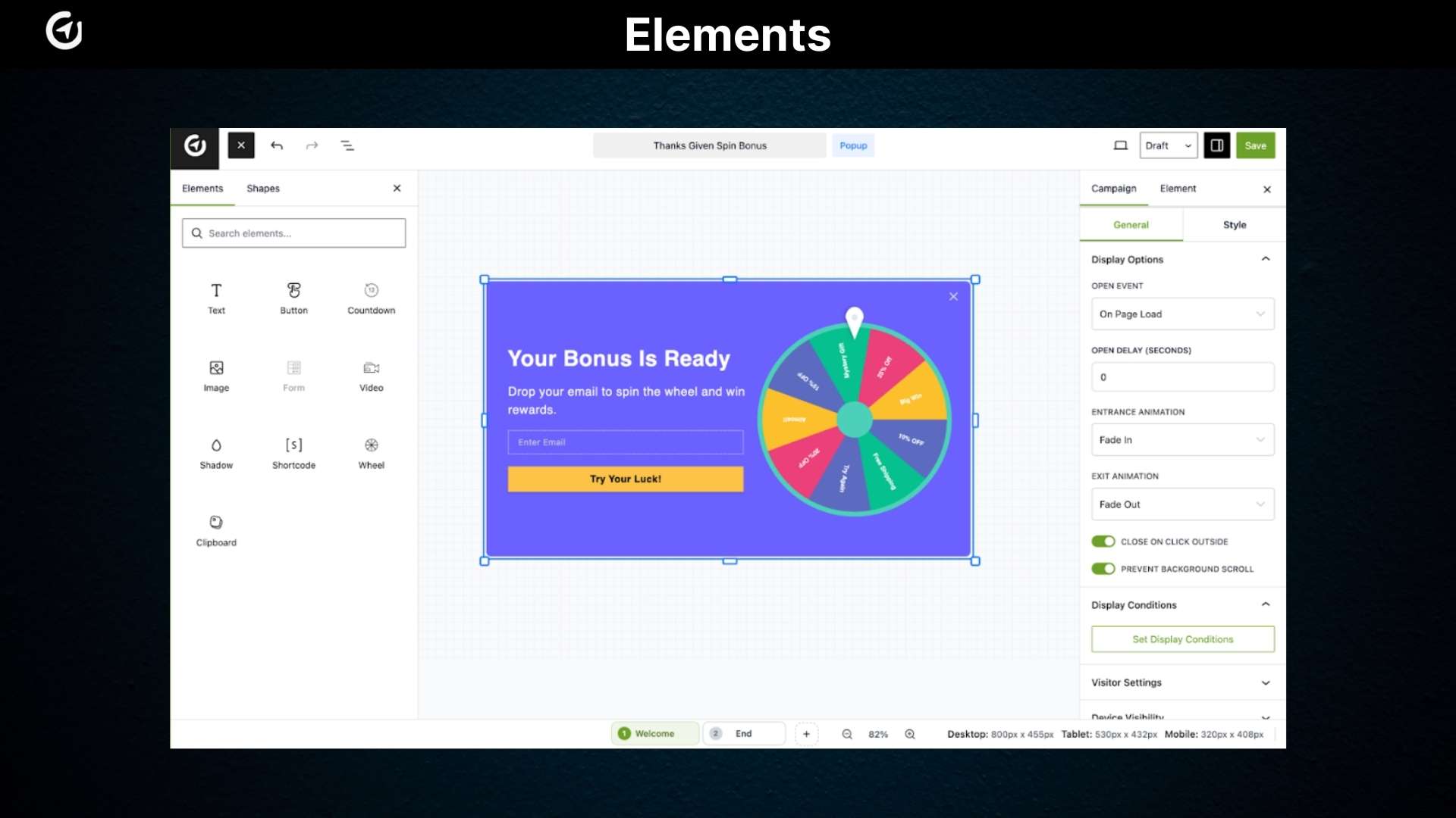 Wordpress popup creator