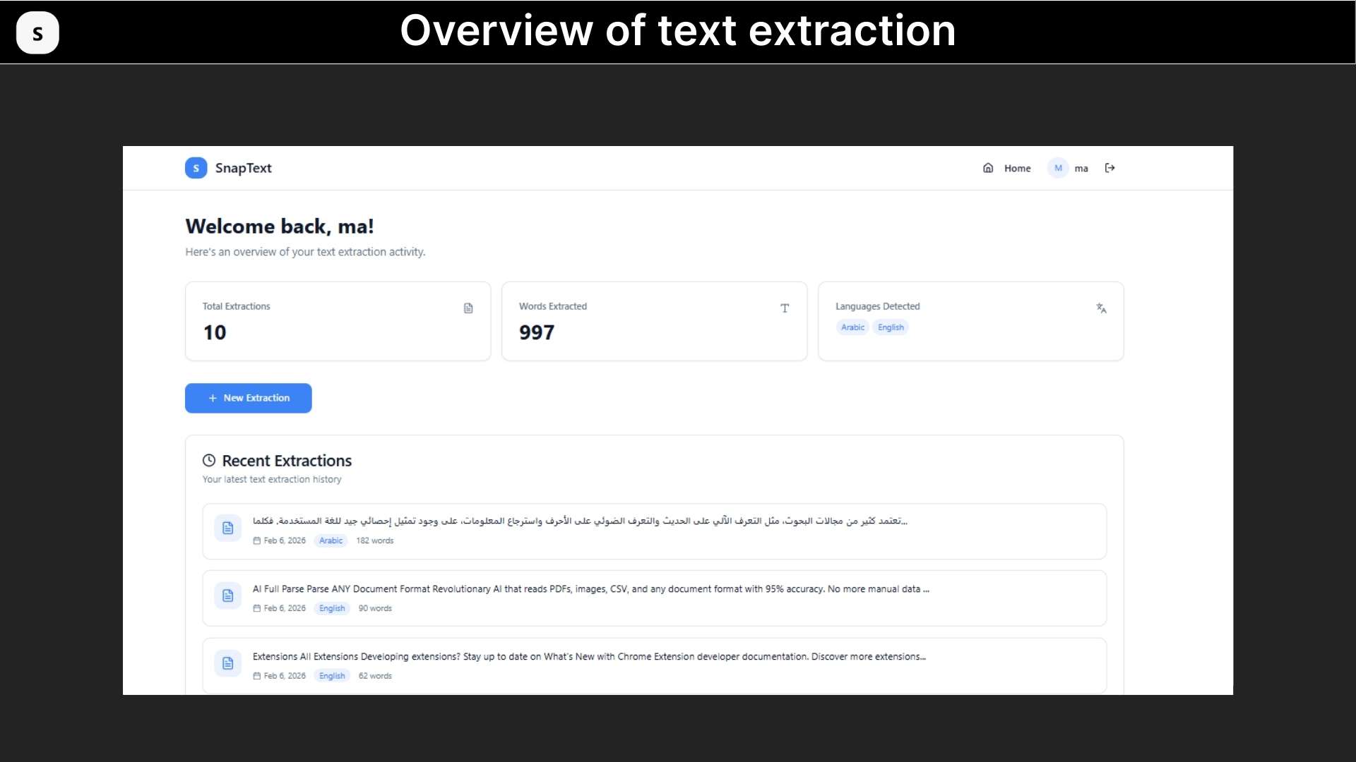 Extract text from photo