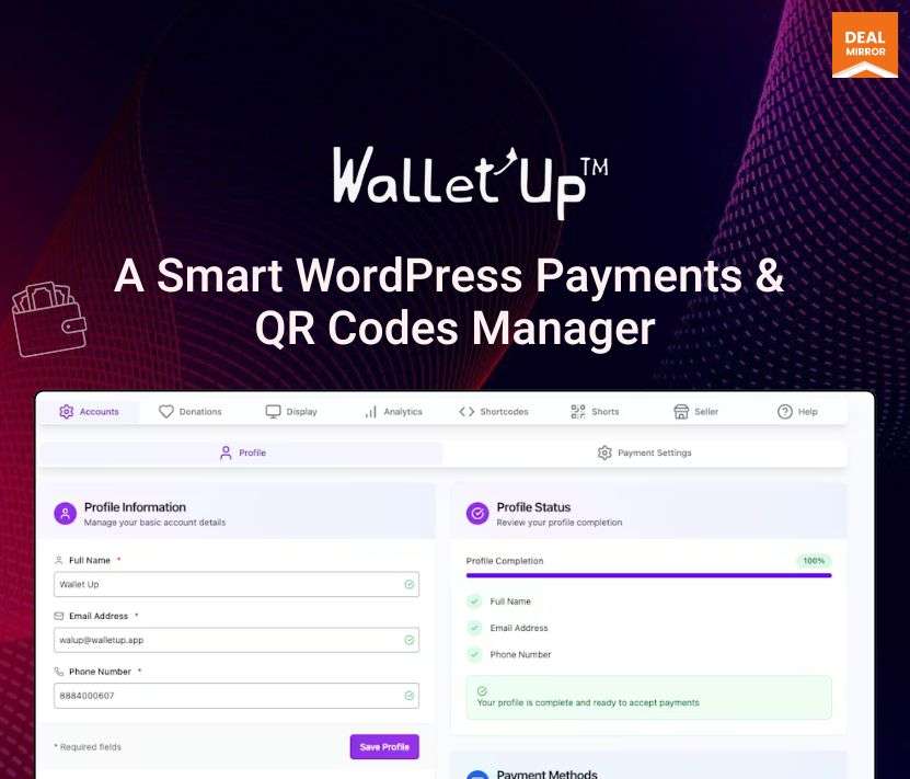 Wallet Up: WordPress Payment Plugin with Multiple Payment Methods