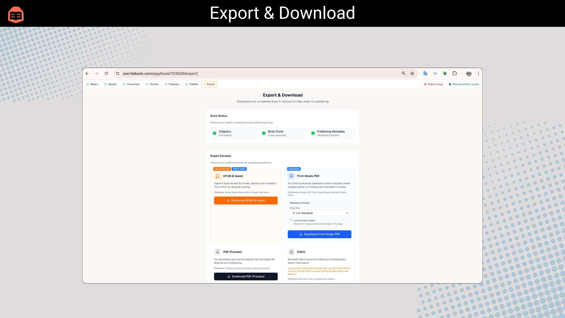 automated book writing 