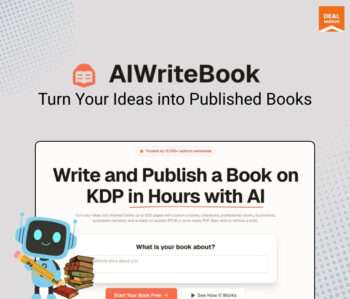 AIWriteBook - ai ebook writing software dashboard