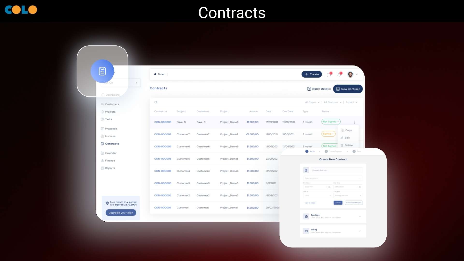 COLO project management and invoicing software for small businesses