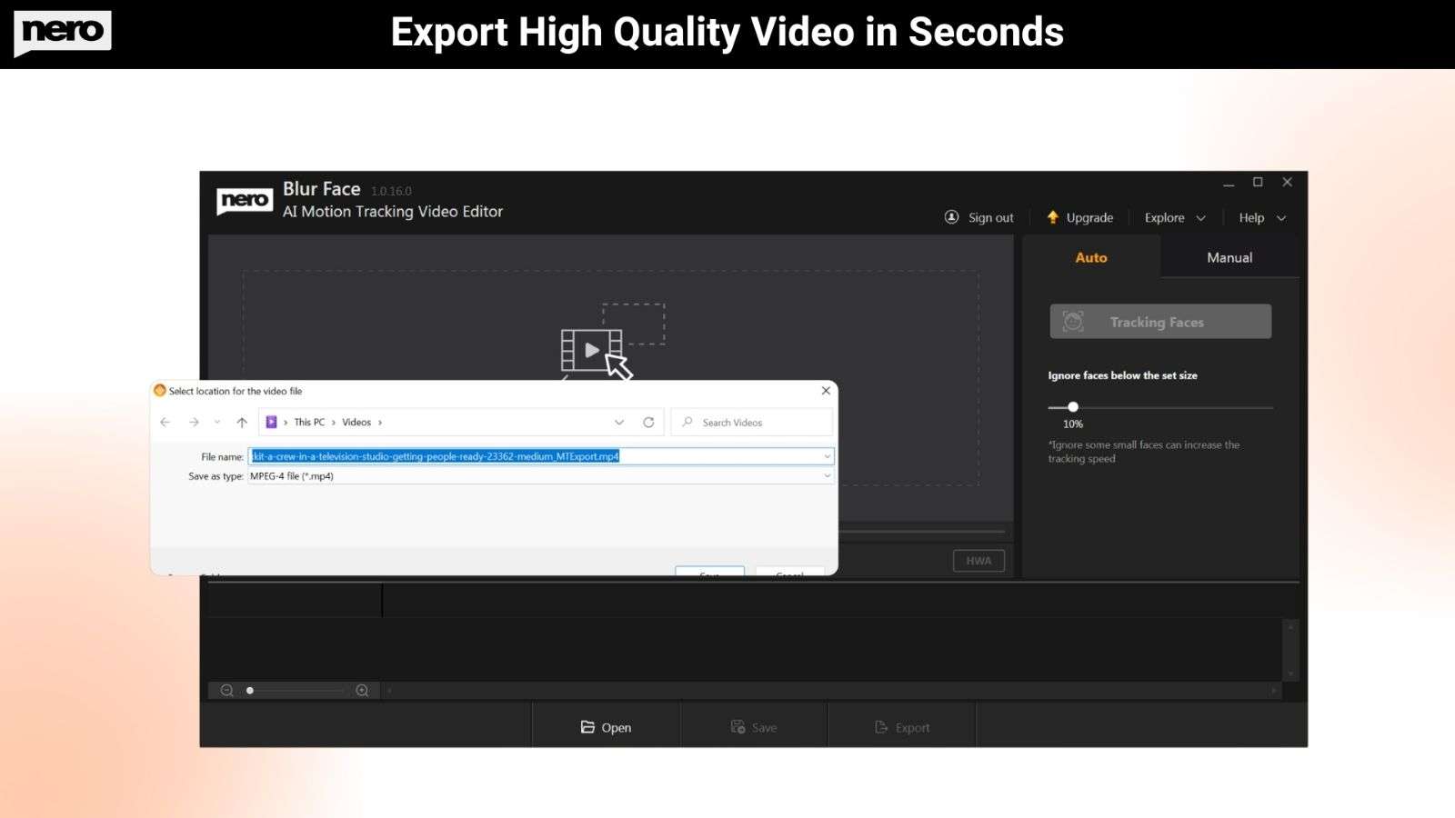Video editing software with motion tracking