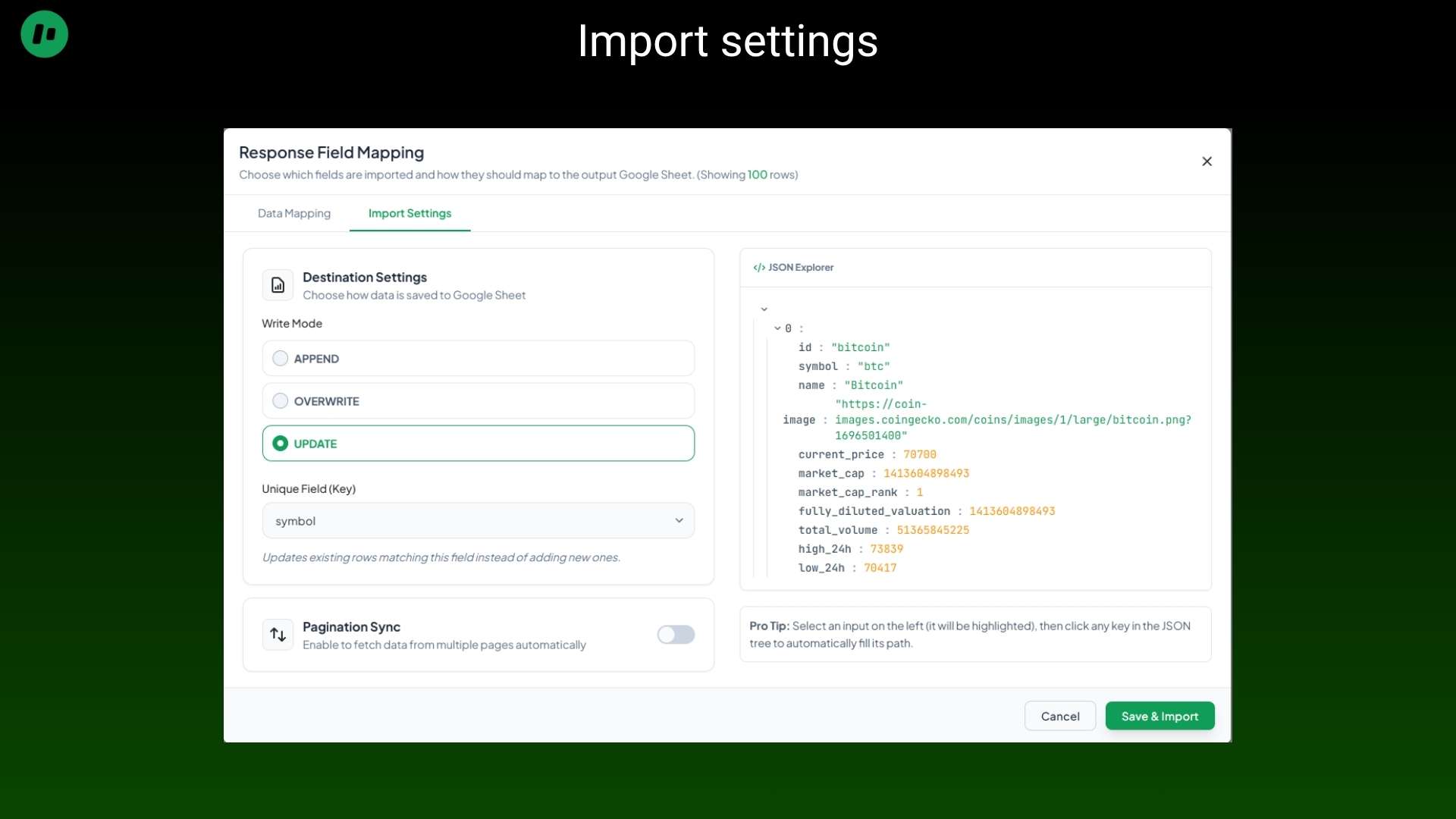  Google Sheet work automation tool for syncing external data