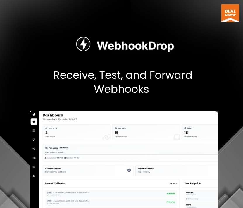 WebhookDrop: Easy Webhook Management Tool