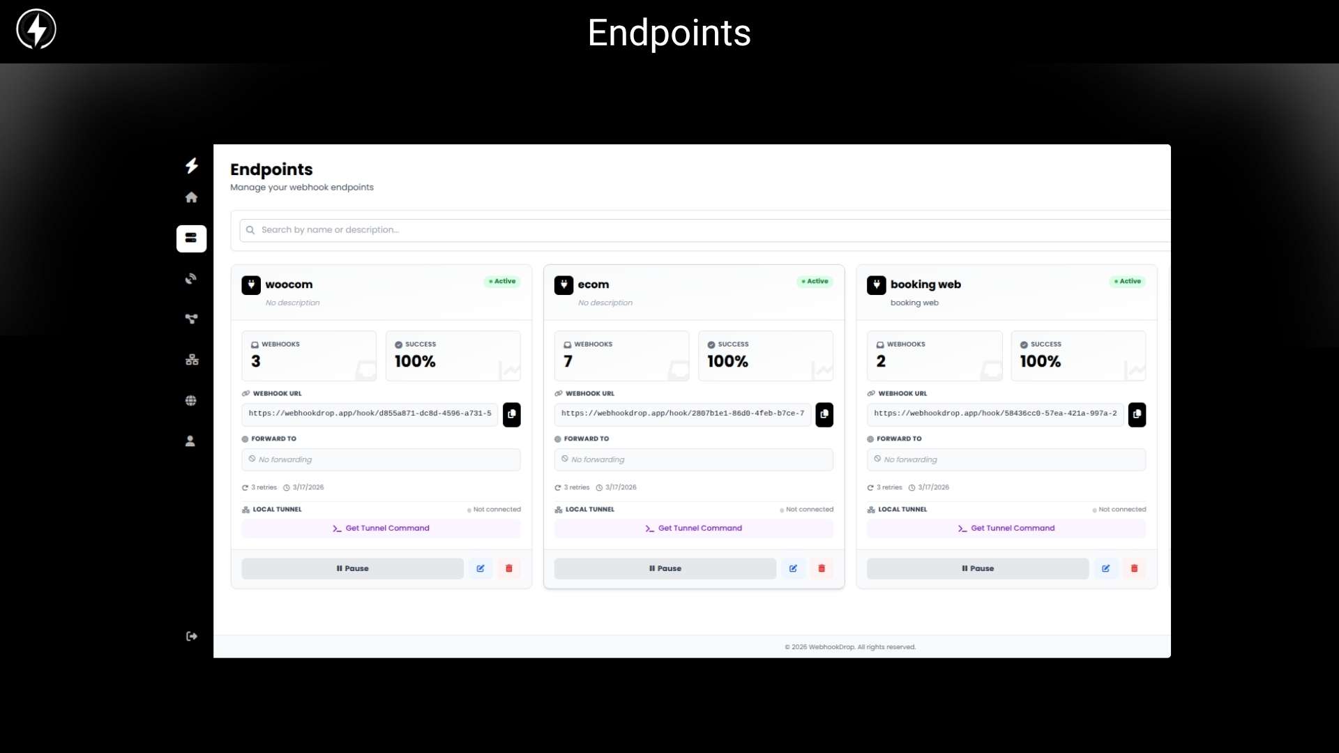Webhook monitoring tool