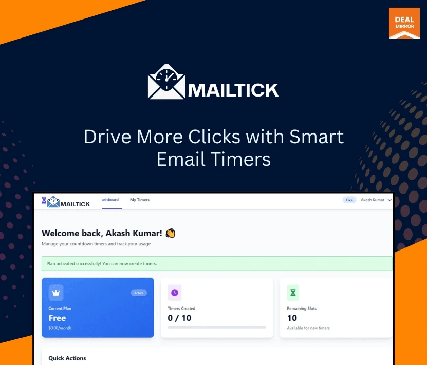 Mailtick: Add a Countdown Timer to Any Email