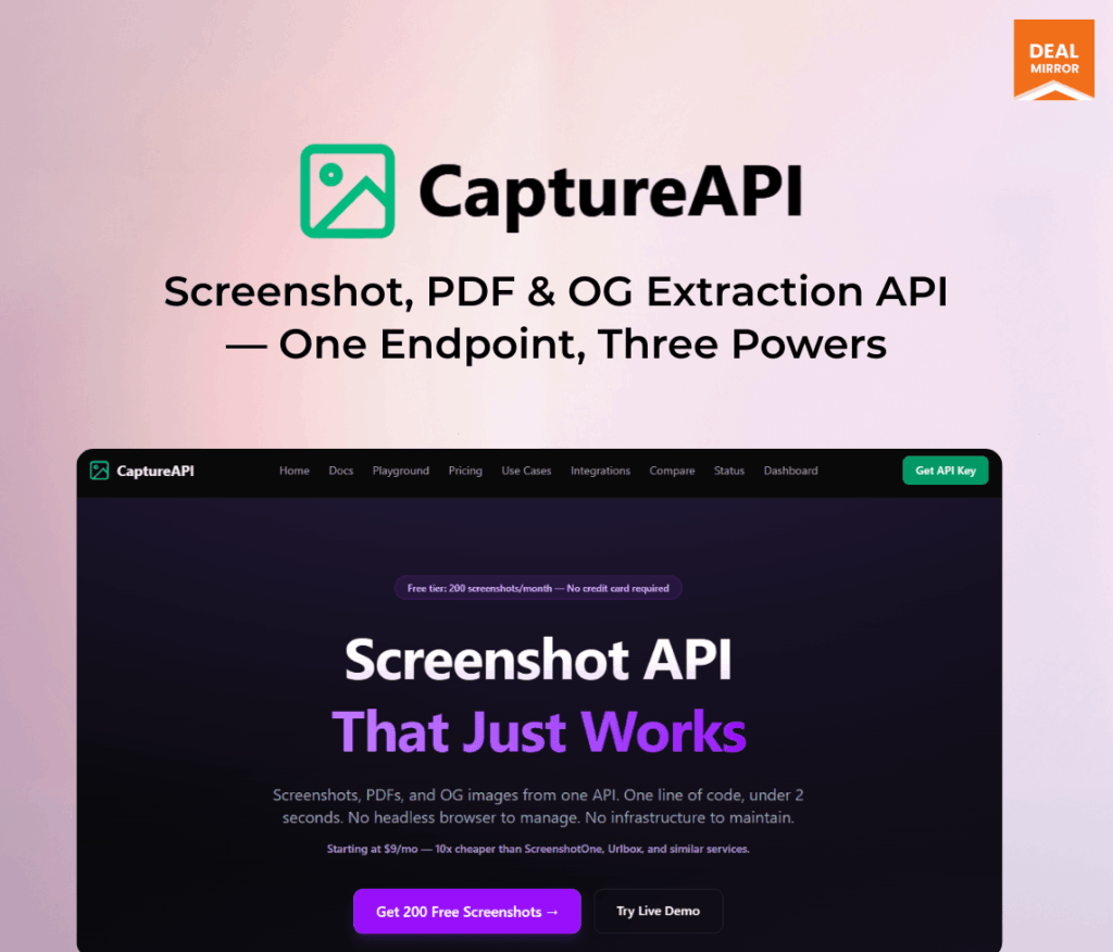 Powerful Screenshot API for Developers, SaaS & Automation