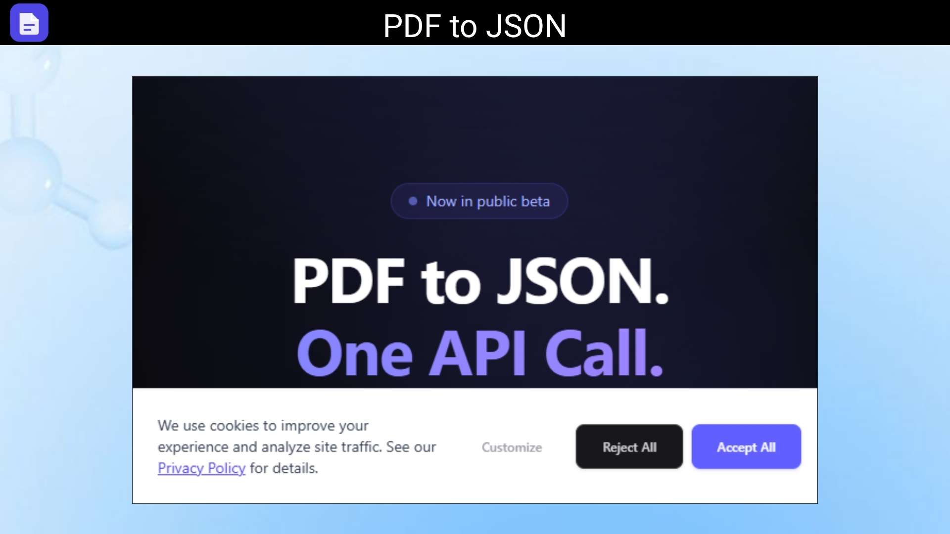 PDF to JSON conversion workflow using ParseFlow API with automated data extraction
