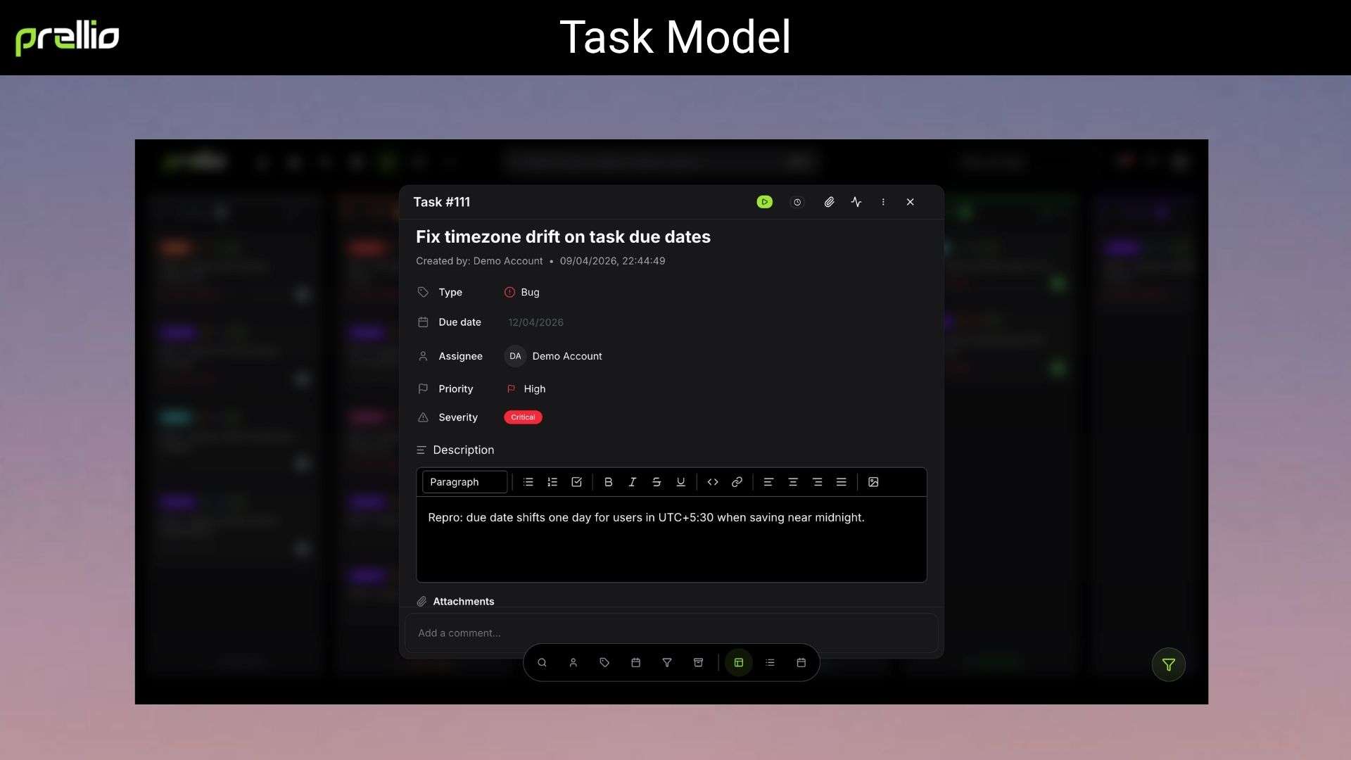 Prellio for task management and workflow tracking 