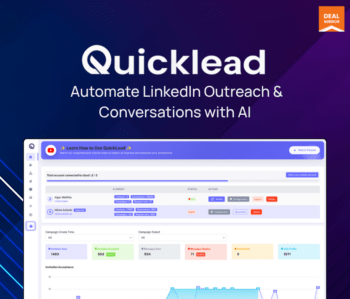 Quicklead AI LinkedIn automation dashboard for B2B lead generation