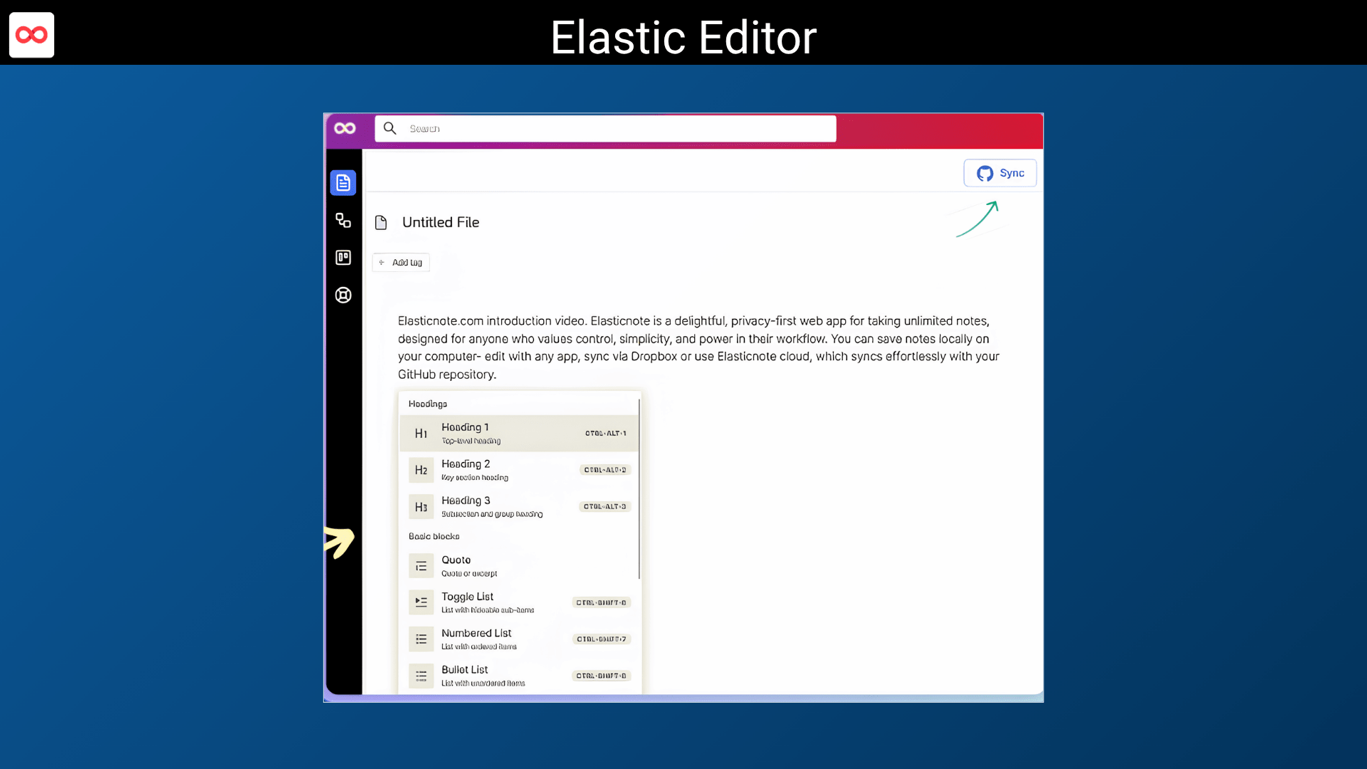 lasticnote workspace for managing notes, diagrams, and team collaboration