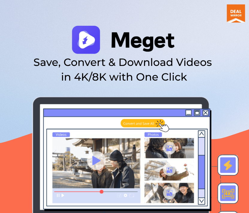 Meget online video downloader dashboard interface