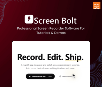 Professional screen recorder software dashboard with cinematic auto zoom and cursor tracking
