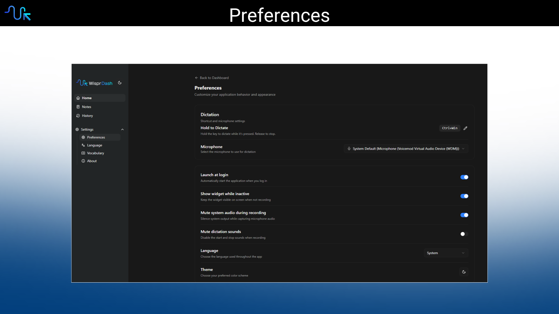 Smart voice-to-text software with AI formatting and custom vocabulary