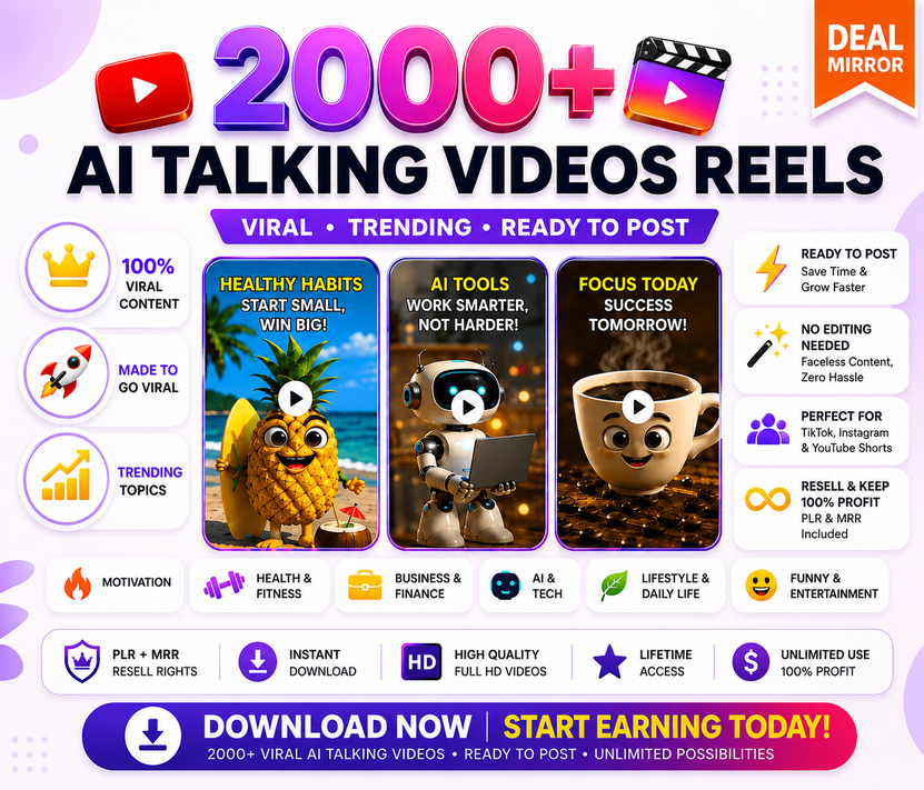 2000+ Viral AI Talking Object Reels Bundle_831x711