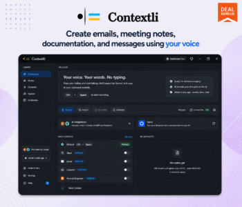 Contextli AI voice-to-text software converts speech into emails, meeting notes, documentation, and messages
