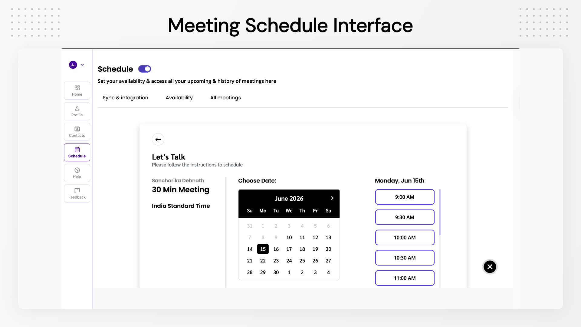 Smart NFC business card dashboard showing leads and follow-up reminders 