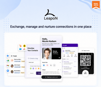 Leapon NFC business card for instant contact sharing and networking