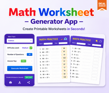 Math Worksheet : Unlimited Worksheets Generator App