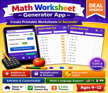 Math Worksheet : Unlimited Worksheets Generator App