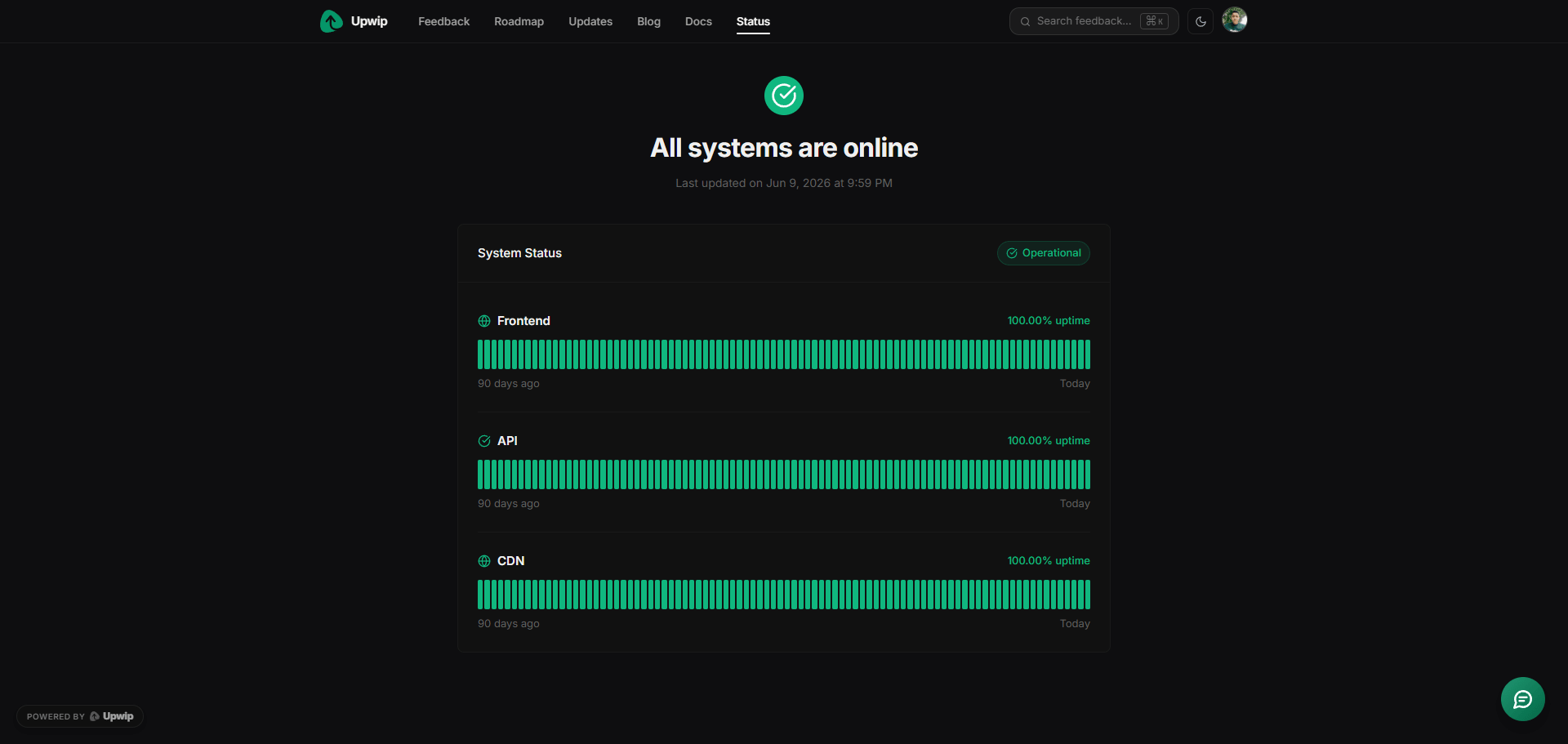 Upwip public roadmap for tracking planned, in-progress, and completed features 