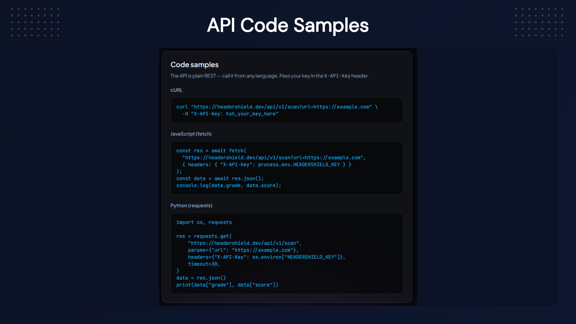 Security headers checker generating Apache, Nginx, Cloudflare, and Next.js fixes