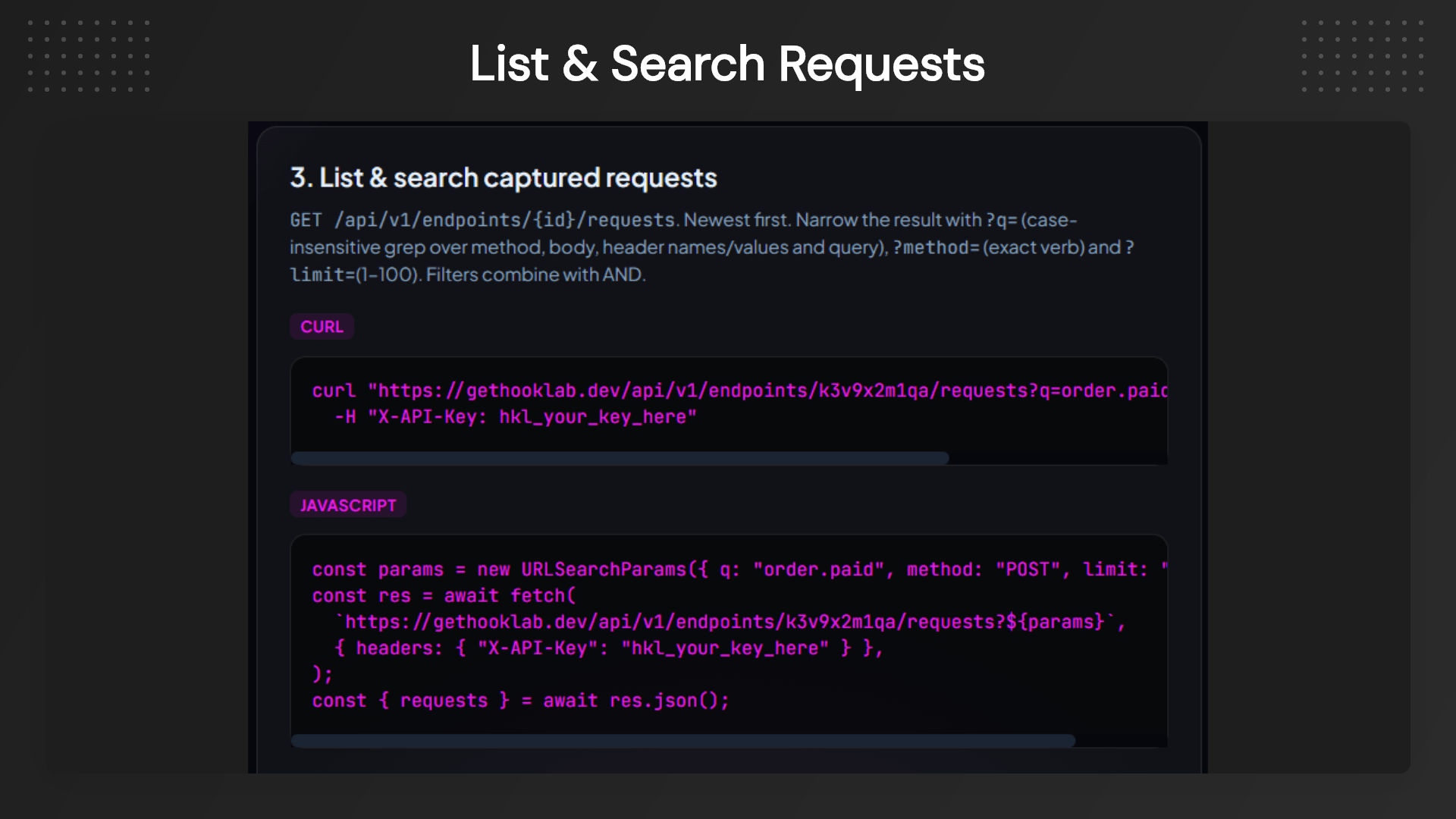 HookLab verifying Stripe and GitHub webhook signatures