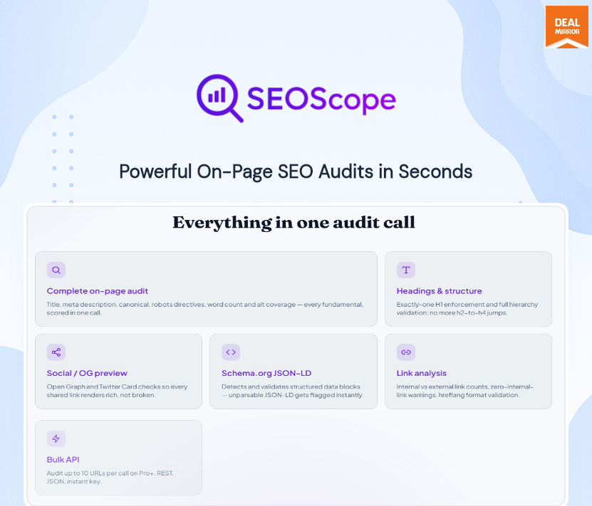 SEOScope: On-Page SEO Audit & Website Optimization Tool