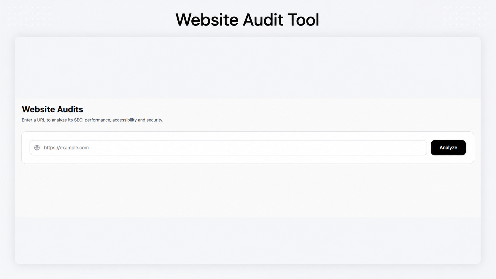 WebNova Website Audit Tool