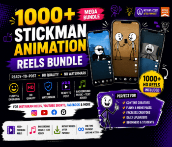 1000+ Stickman Animation Reels Bundle