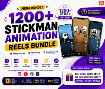 1200+ Stickman Animation Reels Bundle
