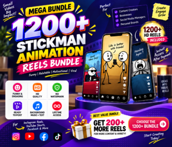 1200+ Stickman Animation Reels Bundle