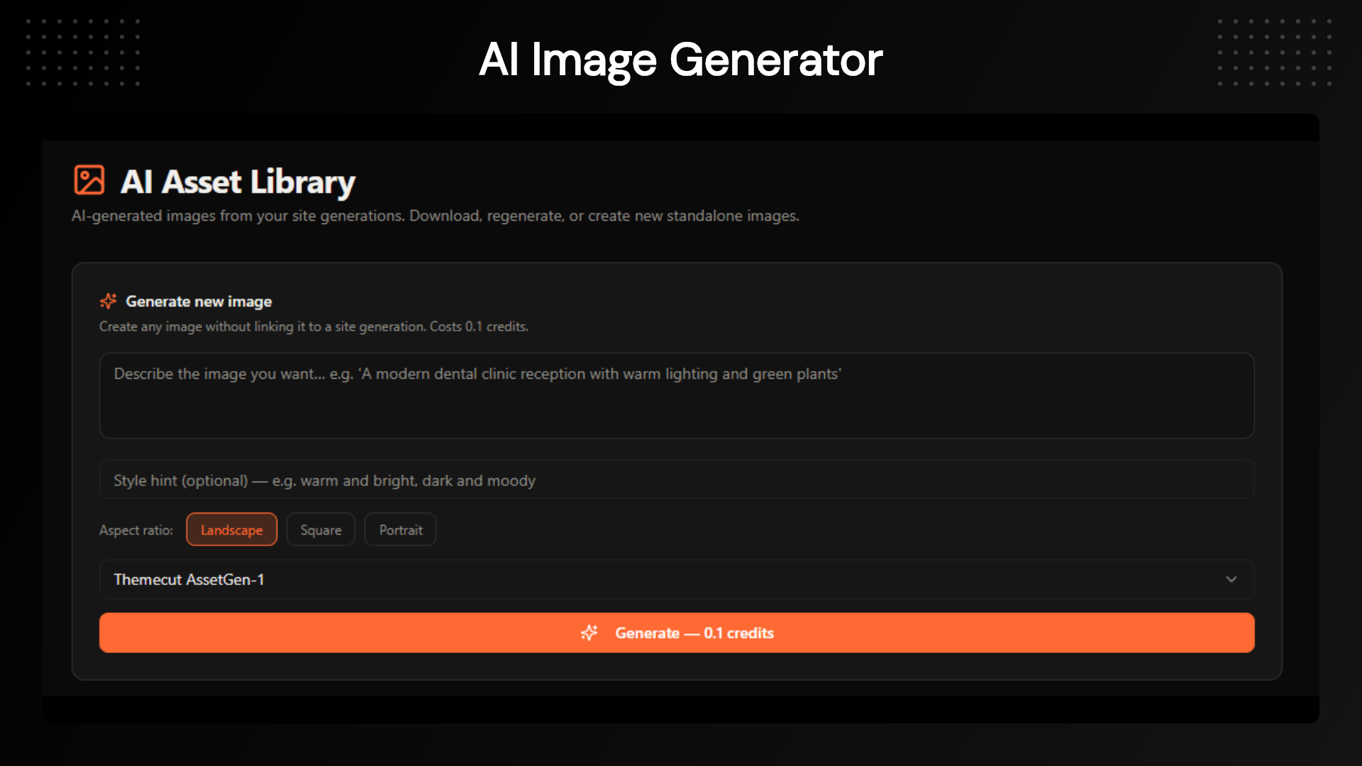Themecut Build unique websites with AI in minutes