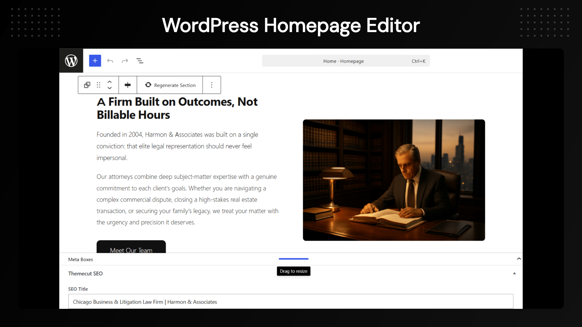 Themecut From one sentence to a complete website