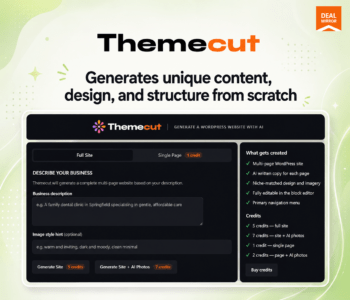Themecut: Create a Complete WordPress Site in Minutes
