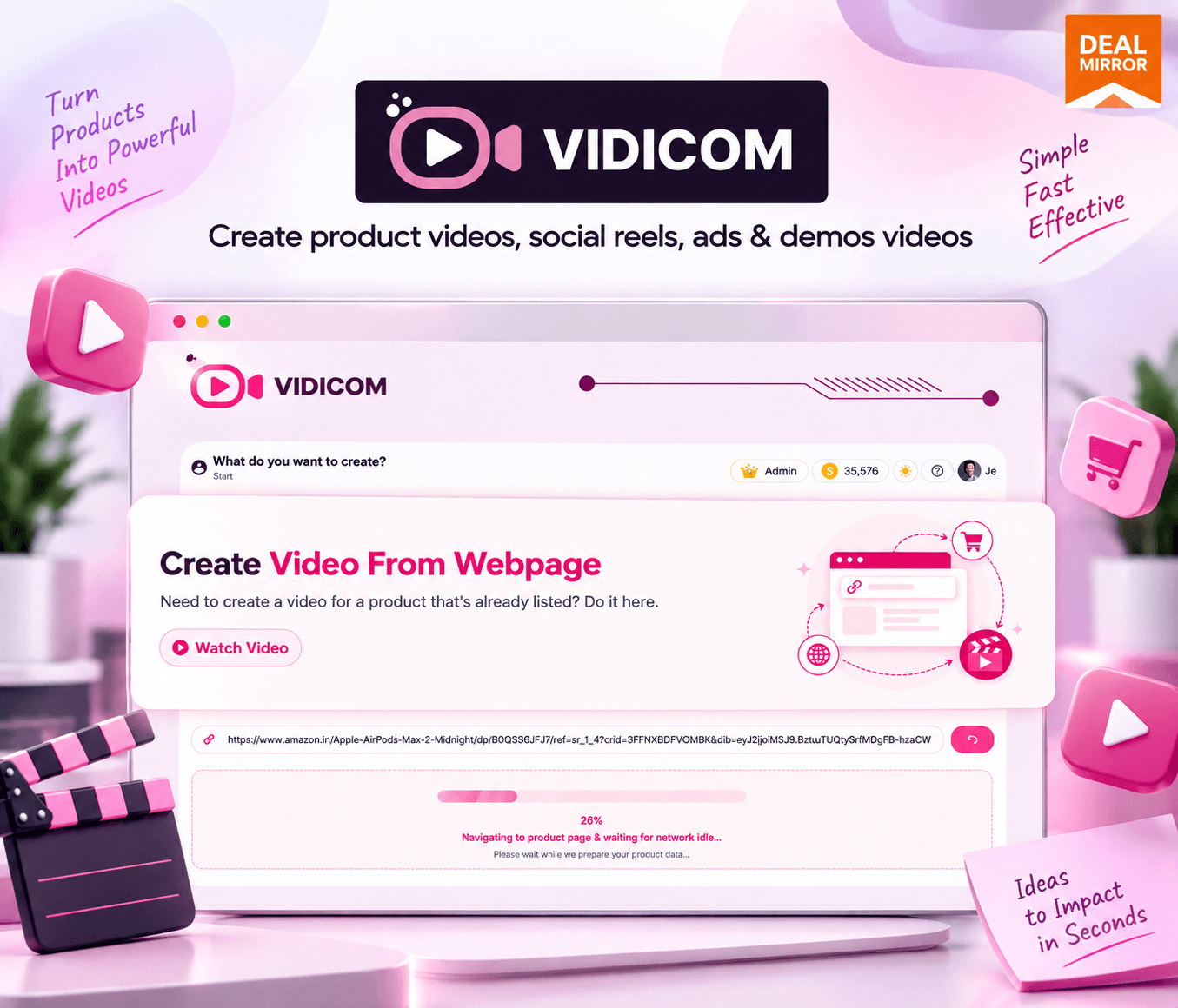 Vidicom: AI Product Video Creator for E-Commerce